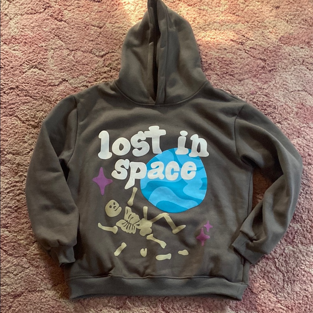 Space Adventure Kids Hoodie - Charcoal